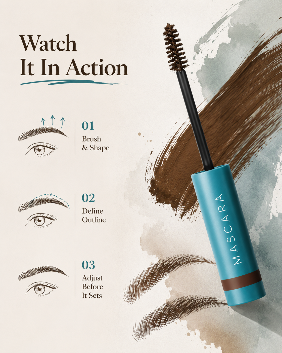 Get naturally full, defined brows with a lightweight gel—no crunch, no residue, no effort. ✨